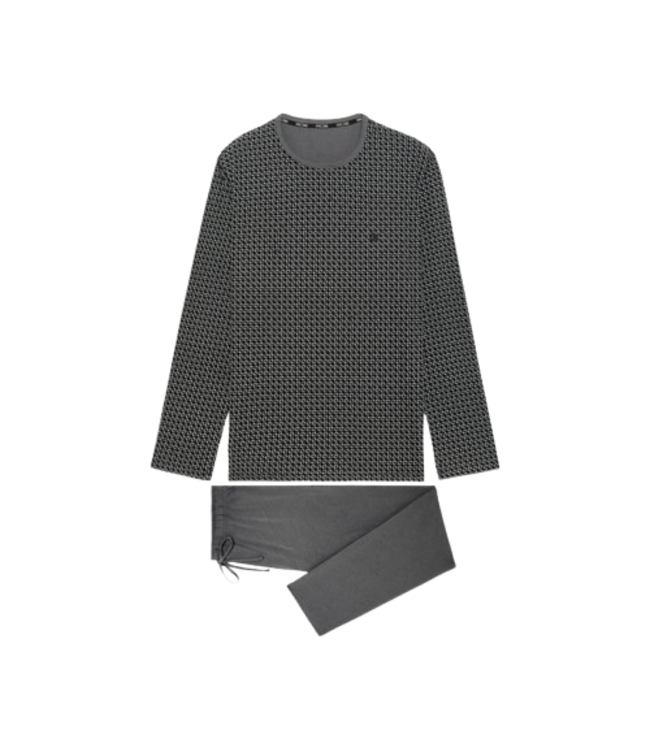 HOM Waldorf Long Sleepwear Grey Print