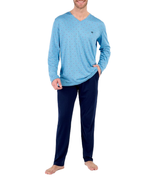 HOM Walter Long Pyjama Blue Print
