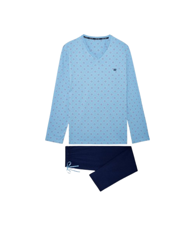HOM Walter Long Pyjama Blue Print