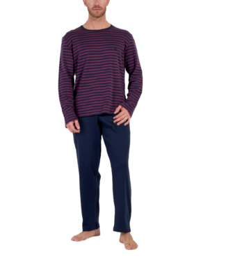 HOM Carson Long Sleepwear Navy Stripes