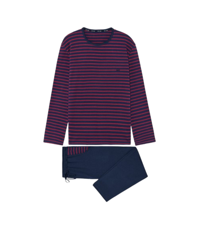 HOM Carson Long Pyjama Navy Stripes