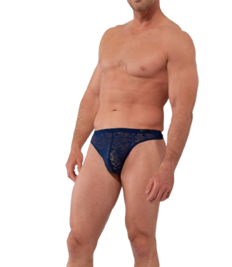 HOM Free Cut Lace G-String Navy (Pre-order Agosto 2026)
