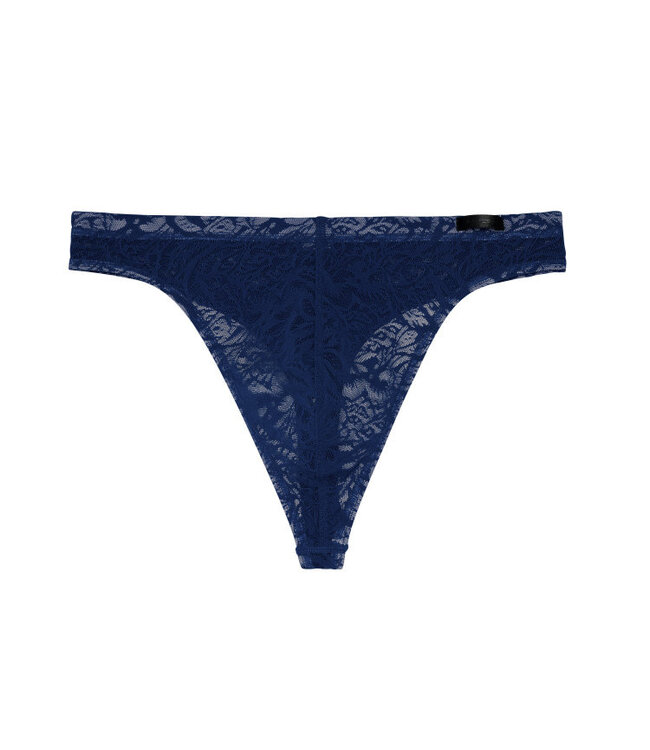 HOM Free Cut Lace G-String Navy (Pre-order August 2026)