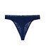 HOM Free Cut Lace G-String Navy