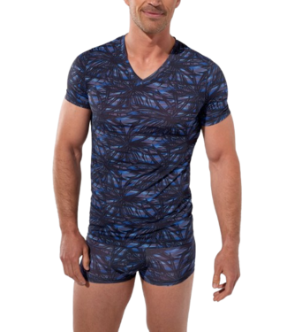 HOM Star Island T-Shirt V-Neck Blue Print (Pre-order Februari 2026)