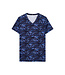 HOM Star Island T-Shirt V-Neck Blue Print