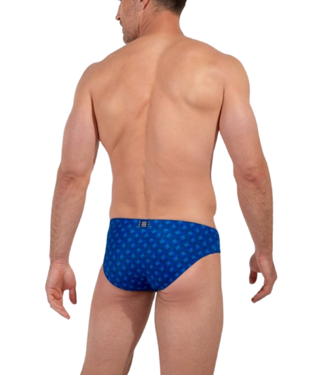 HOM Trinacria Swim Mini Briefs Navy Print