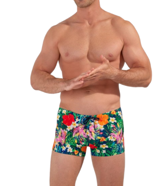 HOM Peacock Swim Shorts Multico Print