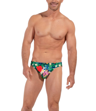 HOM Peacock Swim Micro Briefs Multico Print (Pre-order Februar 2026)