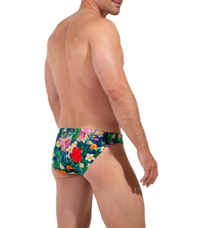 HOM Peacock Swim Micro Briefs Multico Print