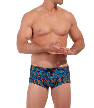 HOM Trapani Swim Trunk Navy Print (Pre-order Februar 2026)