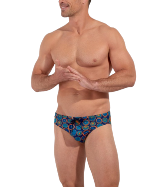 HOM Trapani Swim Mini Briefs Navy Print (Pre-order Februar 2026)