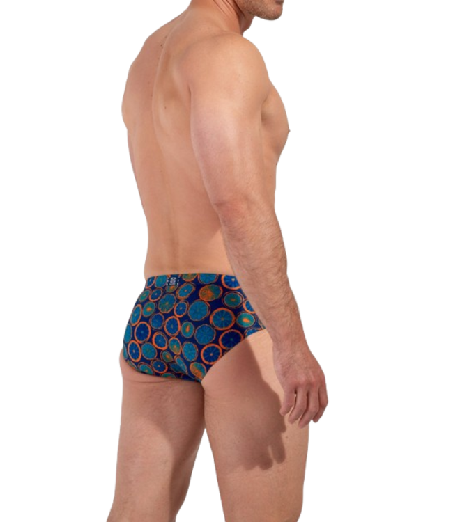 HOM Trapani Swim Mini Briefs Navy Print