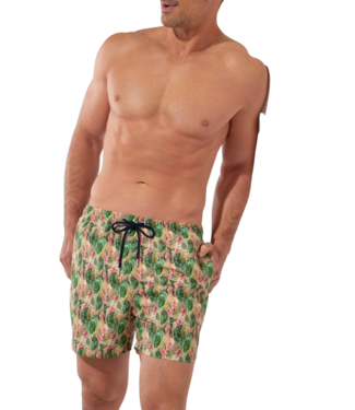 HOM Taormina Beach Boxer Green Print (Pre-order April 2026)