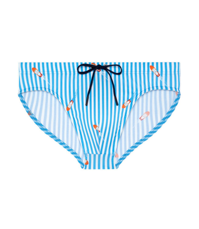HOM Viareggio Swim Mini Briefs Blue White Stripes (Pre-order Februar 2026)