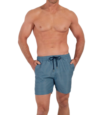 HOM Cappuccino Beach Boxer Blue Print