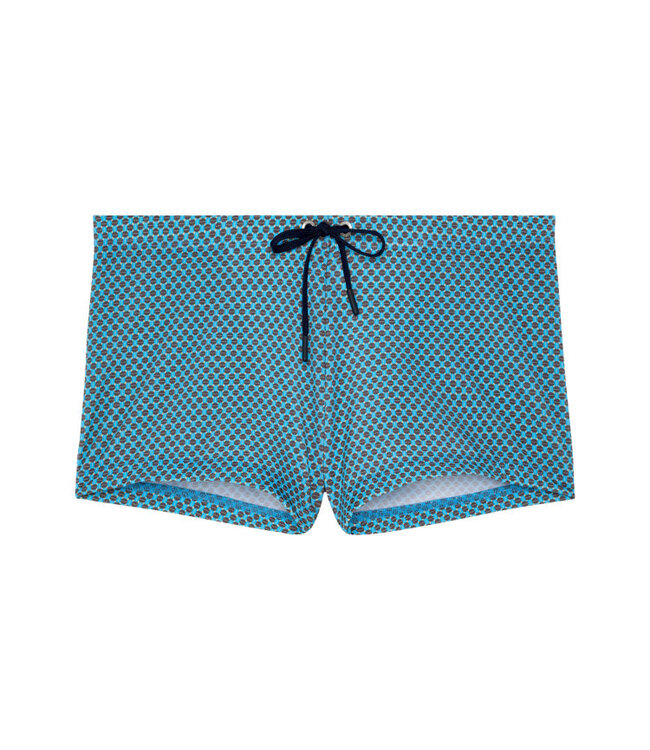 HOM Cappuccino Swim Shorts Blue Print (Pre-order Februar 2026)