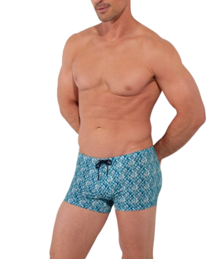 HOM Camaiore Swim Shorts Blue Print (Pre-order Februar 2026)
