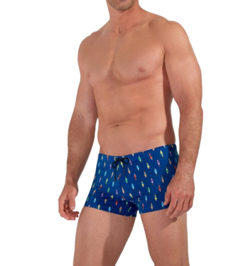 HOM Calcio Swim Shorts Navy Print (Pre-order February 2026)