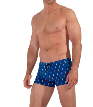 HOM Calcio Swim Shorts Navy Print