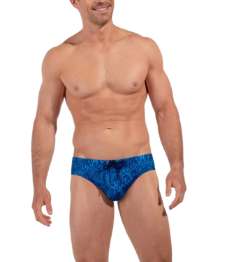 HOM Panarea Swim Mini Briefs Blue Print (Pre-order February 2026)