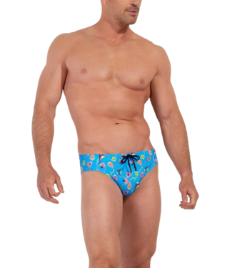 HOM Lido Swim Mini Briefs Blue Print