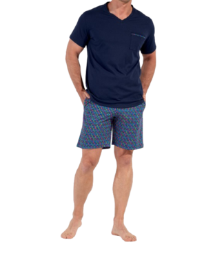 HOM Bellagio Short Sleepwear Navy Print (Pre-order February 2026)