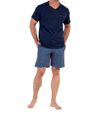 HOM Bellagio Short Sleepwear Navy Print