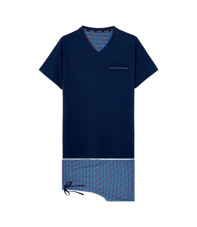 HOM Bellagio Short Sleepwear Navy Print (Pre-order February 2026)