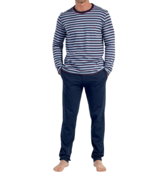 HOM Atlantic Long Sleepwear Blue Stripes (Pre-order February 2026)