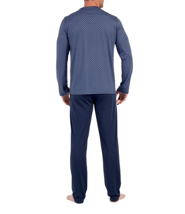 HOM Hampton Long Sleepwear Navy Print
