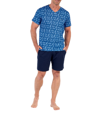 HOM Beachcomber Short Sleepwear Blue Print (Pre-order February 2026)