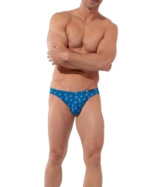 HOM Beachcomber Comfort Micro Briefs Blue Print (Pre-order February 2026)