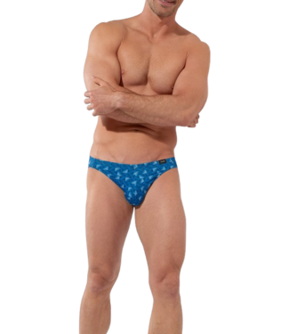 HOM Beachcomber Comfort Micro Briefs Blue Print