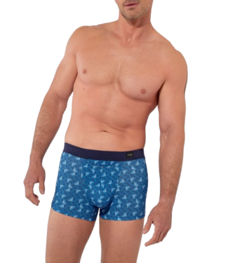 HOM Beachcomber Comfort Boxer Briefs HO1 Blue Print (Pre-order February 2026)