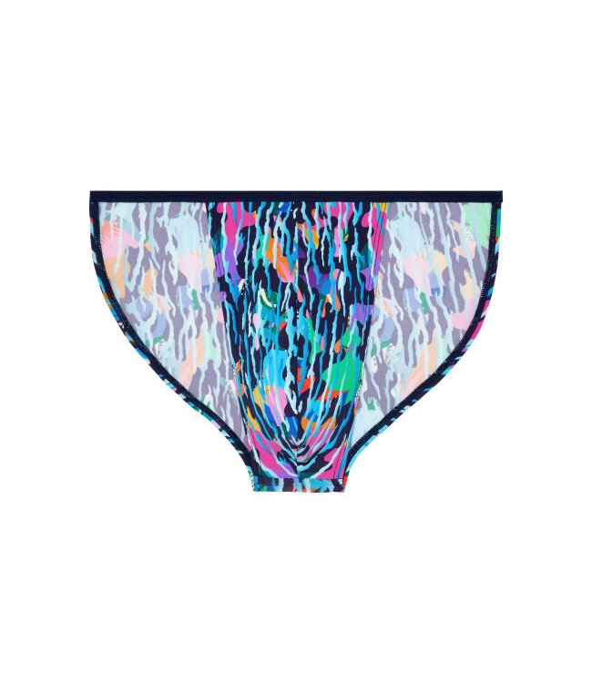HOM Funky Styles Tanga Briefs Navy Blue Print