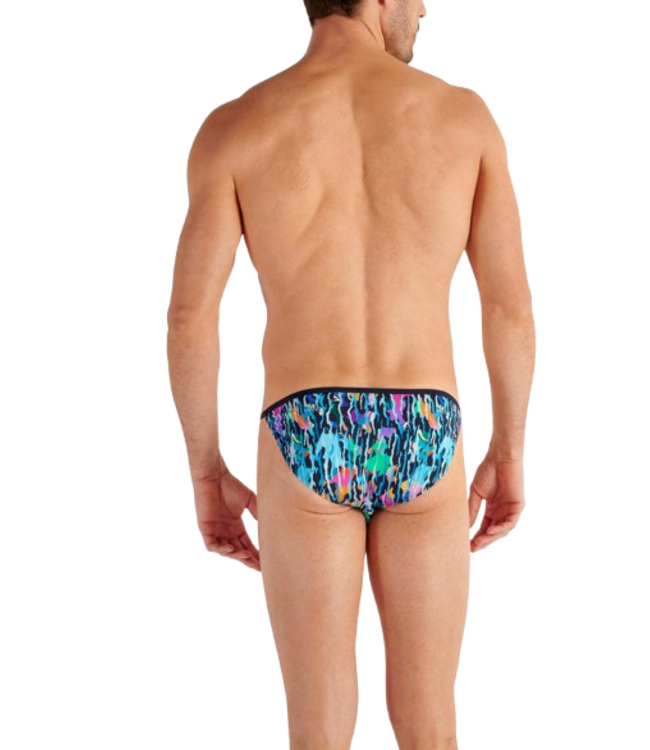 HOM Funky Styles Tanga Briefs Navy Blue Print