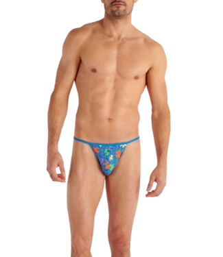 HOM Funky Styles Tanga Briefs Blue Print (Pre-order April 2026)