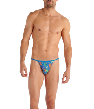 HOM Funky Styles Tanga Briefs Blue Print