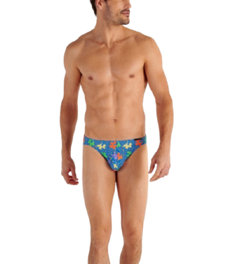 HOM Funky Styles Comfort Micro Briefs Blue Print