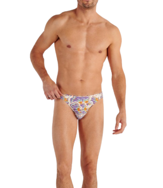 HOM Funky Styles Comfort Micro Briefs White Print (Pre-order April 2026)