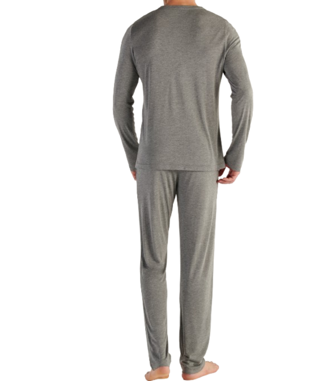 HOM Cocooning Long Sleeve Shirt V-Neck Grey