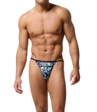 HOM Funky Styles Tanga Briefs Blue Print (Vorbestellung Oktober 2026)