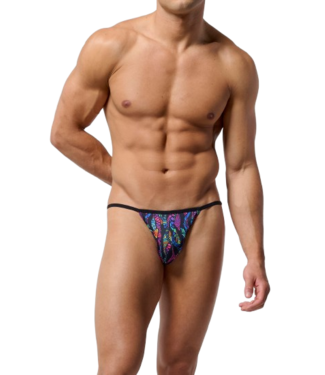HOM Funky Styles Tanga Briefs Black Print (Vorbestellung Oktober 2026)