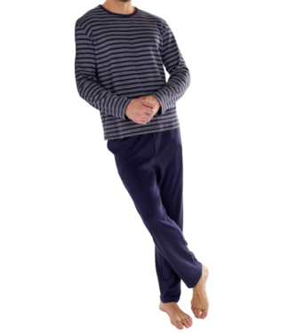 HOM Freedom Long Sleepwear Black White Stripes