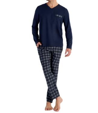 HOM Sid Long Sleepwear Navy Check (Vorbestellung August 2026)