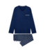 HOM Sid Long Sleepwear Navy Check