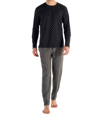 HOM Duane Long Sleepwear Black Print