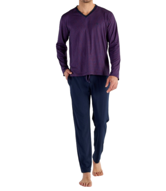 HOM Fats Long Sleepwear Navy Print (Pre-order Août 2026)