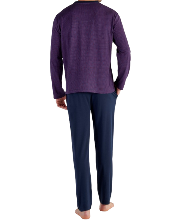 HOM Fats Long Sleepwear Navy Print